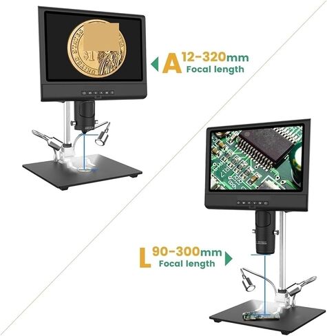 Microscope, Microscope 10-inch Digital 1080P Adjustable LCD Display Welding Suitable for Adult Beginners Learning Experiments,for Homeschool Lab in Kuwait