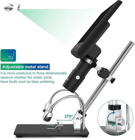 Microscope, Microscope 10-inch Digital 1080P Adjustable LCD Display Welding Suitable for Adult Beginners Learning Experiments,for Homeschool Lab in Kuwait
