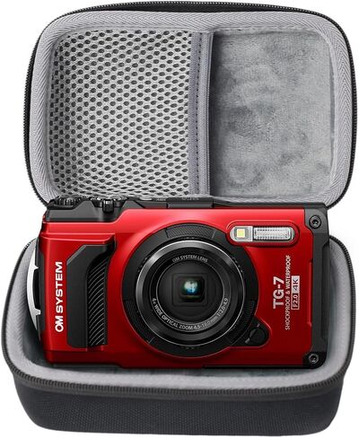 Protective Travel Carrying Case Compatible with OM System Tough TG-7 Red Underwater Camera (Only Case) in Kuwait