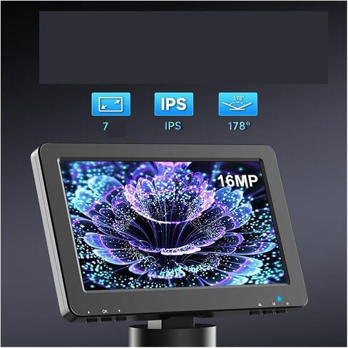 Digital Microscope, Microscope 16MP 7in 8LED 1080P HD LCD Digital Screen | 5M, 10M, 8M, Electronic, Auto, 1200x, Industrial, Magnifier in Saudi Arabia