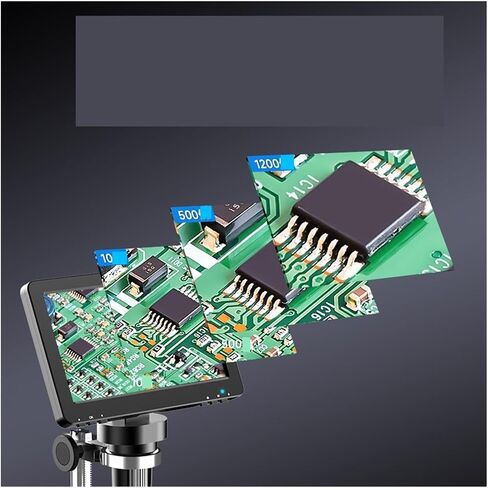 Digital Microscope, Microscope 16MP 7in 8LED 1080P HD LCD Digital Screen | 5M, 10M, 8M, Electronic, Auto, 1200x, Industrial, Magnifier in Saudi Arabia