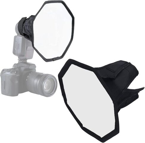 Octagonal Nylon Camera Softbox, 20 cm Foldable Diffuser, Uniform Light Distribution, Easy to Install, Perfect , with Bag in Saudi Arabia