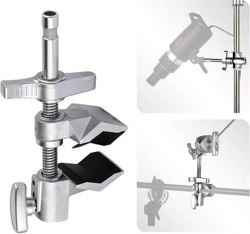 Heavy Duty 2" End Jaw Grip Head Matthellini Clamp with 5/8" Stud - Studio-Grade Mounting for Lights, Cameras, Diffusion, Accessories for Content Creators, Photographers, Filmmakes | heavy duty in Saudi Arabia