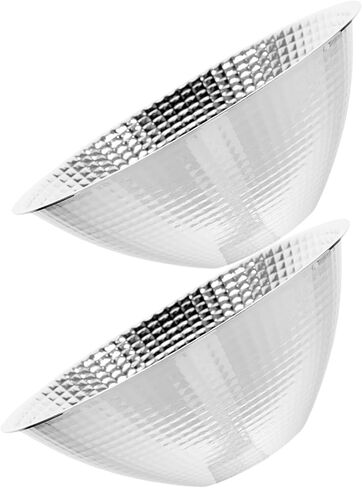 2pcs LED Light Reflector Cup Accessory for Flashlight Spotlight Lampshade Replacement Part, 126x48.5x33.5mm, Metal Flash Reflector for Indoor Precision Lighting and Repair Tools in Kuwait