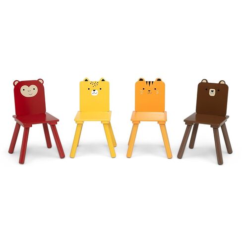 Delta Children Animal Safari Table & 4 Chair Set, Activity Table for Kids | Kids Table and Chair Set for Toddlers and Children for Arts, Crafts, and Snack Time - Sturdy, Durable Toddler Activity Table in Kuwait