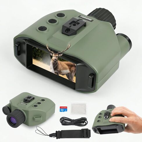 4K HD Digital Night Vision Goggles for Adults 10X Zoom Binoculars 3" LCD | 5000mAh Rechargeable Infrared NVG SD Card for Hunting Camping Fishing Hike Cool Gadgets Tactical Gear & Unique Gift for Men in Saudi Arabia
