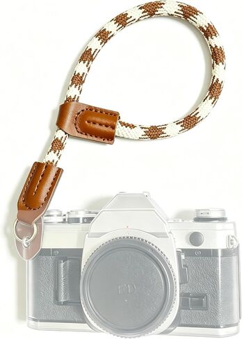 Camera Wrist Strap Adjustable Camera Hand Straps Quick Release Handmade Nylon Rope with Genuine Leather Interface in Kuwait