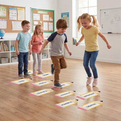 30 Pcs Pencil Floor Stickers for Classroom Funny Back to School Floor Decals Motivational Inspirational Pencil Floorboard Stickers for Preschool Classroom Office Nursery Wall Stairs Decoration in Saudi Arabia