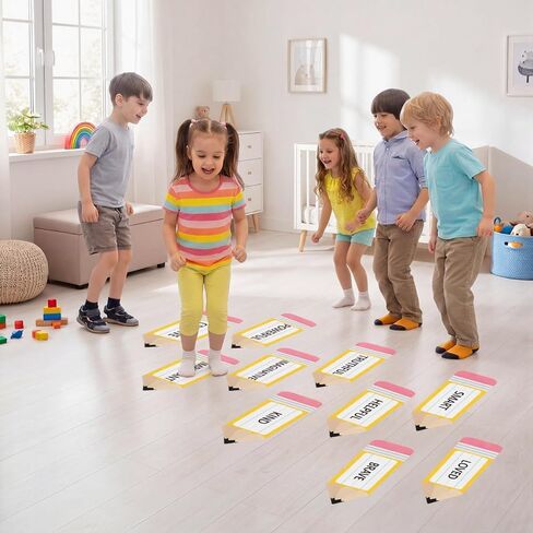 30 Pcs Pencil Floor Stickers for Classroom Funny Back to School Floor Decals Motivational Inspirational Pencil Floorboard Stickers for Preschool Classroom Office Nursery Wall Stairs Decoration in Saudi Arabia