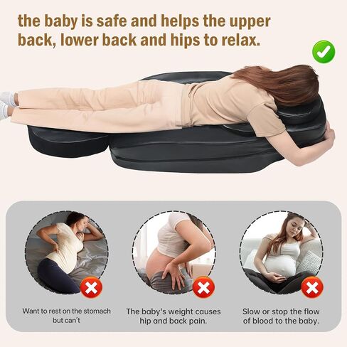 Pregnancy Massage Cushion & Headrest - Release Lower Back Pain | Prenatal Bolster for Full Body Relax, Maternity Massage Cushion After Breast Surgery, Storage Bag, Ideal for Home&Therapy Spa in Kuwait