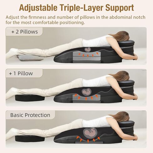 Pregnancy Massage Cushion & Headrest - Release Lower Back Pain | Prenatal Bolster for Full Body Relax, Maternity Massage Cushion After Breast Surgery, Storage Bag, Ideal for Home&Therapy Spa in Kuwait