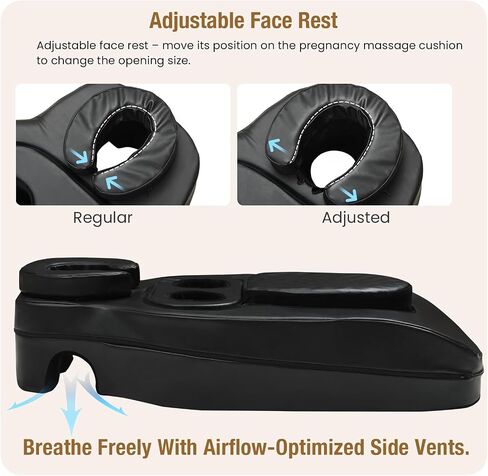 Pregnancy Massage Cushion & Headrest - Release Lower Back Pain | Prenatal Bolster for Full Body Relax, Maternity Massage Cushion After Breast Surgery, Storage Bag, Ideal for Home&Therapy Spa in Kuwait