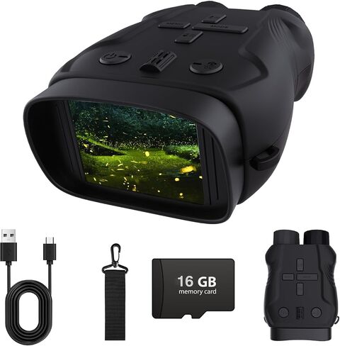 Kids Camera & Night Vision Goggles for Boys & Girls, Christmas/Birthday Gift, Night Vision Binoculars for Girls 8-12 with 32GB Memory Card (Pink) in Saudi Arabia