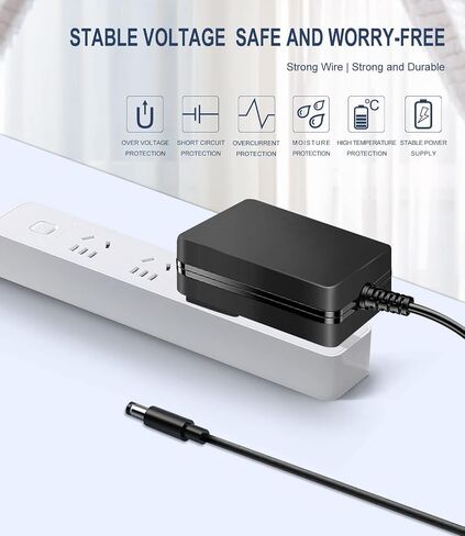 محول Guy-Tech AC/DC متوافق مع كاميرا فيديو Hitachi Digital 8 Hi8 8 مم VHSC وكاميرا/مسجل VM-H768LE VM-H765LE VM-H665LE VM-E563LA VM-E465LA (طرف قابس مستدير للأسطوانة لـ VTR مباشرة.) in Kuwait