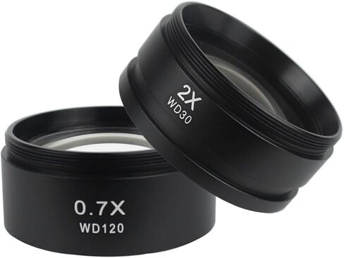 0.5X 0.7X 1X 2.0X Auxiliary Objective Lens for Zoom Stereo Microscope Thread 48mm for trinocular Microscope(2X 0.7X) in Saudi Arabia