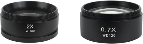0.5X 0.7X 1X 2.0X Auxiliary Objective Lens for Zoom Stereo Microscope Thread 48mm for trinocular Microscope(2X 0.7X) in Saudi Arabia