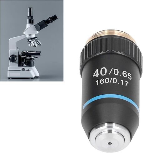 40X Microscope Objective Lens Replacement, Achromatic Microscope Objective High Magnification 20.2mm Thread for Compound Microscope and Borescope Supplies in Kuwait