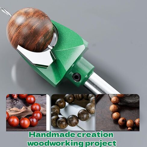 Wooden Bead Router Bit Precision Bead Drill Woodworking Milling，Buddha Beads Ball Cutter Drill Bits Power Tool 10mm Shank 6-30mm Diameter for Wood Crafting and Professional Milling 10X10 in Kuwait