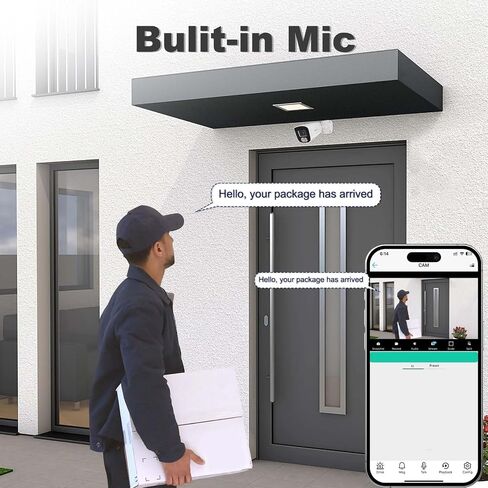 Anpviz 4MP PoE IP Bullet Camera with Mic, IP Security Camera Outdoor Indoor, IR Night Vision, IP66 Waterproof, 108° Wide Angle 2.8mm Lens, NDAA Compliant (U Series) in Kuwait