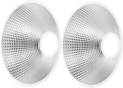 VALICLUD 2pcs LED مصباح يدوي عاكس كأس ملحق، استبدال الأضواء عاكس الضوء، جزء تركيبات الإضاءة الداخلية الدقيقة، 126x48.5x33.5mm للعمل والاستخدام في حالات الطوارئ in Kuwait