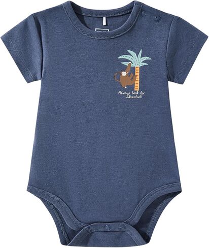 TRND O&X Baby Boy 2-Pack Soft Rib Cotton Bodysuits for Newborn 0-24 Months in Kuwait