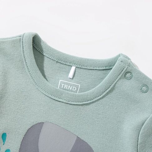TRND O&X Baby Boy 2-Pack Soft Rib Cotton Bodysuits for Newborn 0-24 Months in Kuwait