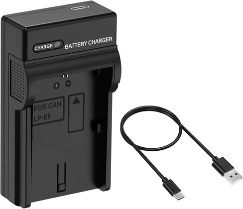 Replacement LP-E6 Battery Charger Charging Compatible with Canon EOS R7, R6, R6 Mark II, R5, R, 90D, 80D, 70D, 60D, 7D, 6D Mark II, 5D Mark IV/III/II, 5DS, 5DS R Digital Camera in Saudi Arabia