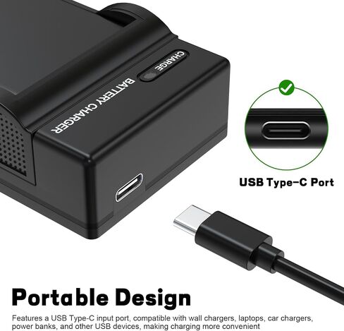 Replacement LP-E6 Battery Charger Charging Compatible with Canon EOS R7, R6, R6 Mark II, R5, R, 90D, 80D, 70D, 60D, 7D, 6D Mark II, 5D Mark IV/III/II, 5DS, 5DS R Digital Camera in Saudi Arabia