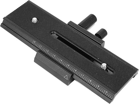 2 Way Macro Focusing Rail Slider, Camera Rail Slider for Close up, with 1/4" Mounting Screw, Precision Dual Direction Adjustment for DSLR Cameras in Kuwait