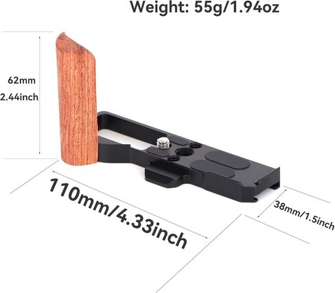 GRIV GR4 Hand Grip Quick Metal Hand Grip L-Shape Bracket Release Plate Compatible with Ricoh GR IV GR4 Camera Accessories (Black) in Saudi Arabia