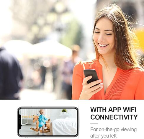 W-GN WiFi Security Camera Wireless with Adjustable Viewing Angle | Indoor Camera Battery Powered with Magnetic Mount,Color Night Vision,Motion Detection,SD & Cloud Storage,Phone & PC Viewing in Saudi Arabia