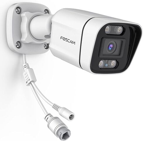 FOSCAM 4K 8MP Outdoor Security IP POE Camera, Home Security Surveillance Camera with AI Detect Human/Vehicle, 66ft Color Night Vision, 2-Way Audio, Motion Alert, Spotlight & Siren Alarm,120° FoV, IP66 in Saudi Arabia