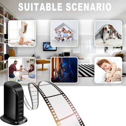 Hidden Spy Camera, USB Charger Design, 1080P HD, Motion Detection, Loop Recording, WiFi, Indoor Home Security Nanny Cam in Saudi Arabia
