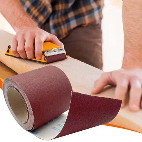 120 Grit Sandpaper Roll 4.5'' Wide 10Yard (= 71Pcs 1/4 Sheet Sandpaper) Abrasive Emery Cloth Sand Paper Roll for Dry Wet Sanding Polishing Wood Metal Glass Automotive Furniture PVC Primers (120 Grit) in Saudi Arabia