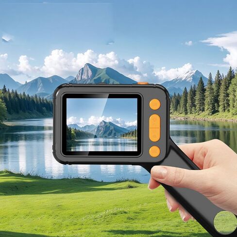Handheld Digital Microscope, 1000X 2MP Pocket Microscope Camera Rechargeable with 2.8 Inch Screen and 8 LED Lights, for Science Education Exploration in Kuwait