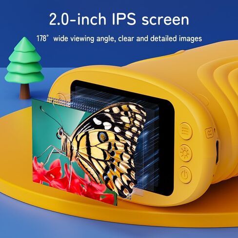 Kids Handheld Digital Microscope 1000x Zoom with LCD Screen | 1080P HD Lens, 2.0-inch IPS Screen, USB Rechargeable, SD Card Storage, Built-in LED Light in Saudi Arabia