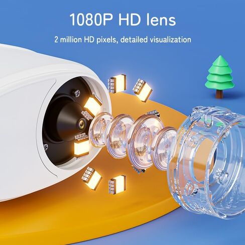 Kids Handheld Digital Microscope 1000x Zoom with LCD Screen | 1080P HD Lens, 2.0-inch IPS Screen, USB Rechargeable, SD Card Storage, Built-in LED Light in Saudi Arabia