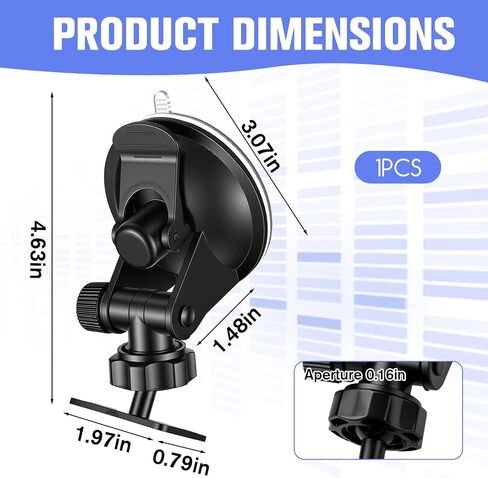 Rear View Mirror Mount Dash Cam Suction Cup Mount Adjustable Dashboard Windshield Monitor Mounting Bracket Holder for Rearview Mirror Reverse Camera Mounting for Truck Auto SUV in Saudi Arabia