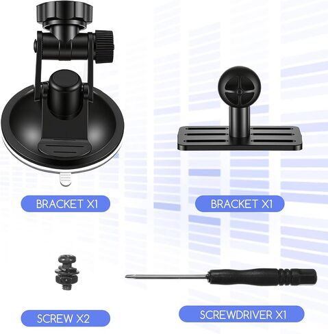Rear View Mirror Mount Dash Cam Suction Cup Mount Adjustable Dashboard Windshield Monitor Mounting Bracket Holder for Rearview Mirror Reverse Camera Mounting for Truck Auto SUV in Saudi Arabia