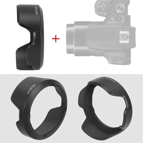 Reversible Lens Hood Shade Protector for Canon PowerShot SX70 HS and SX60 HS Camera Replaces Canon LH-DC90 in Saudi Arabia