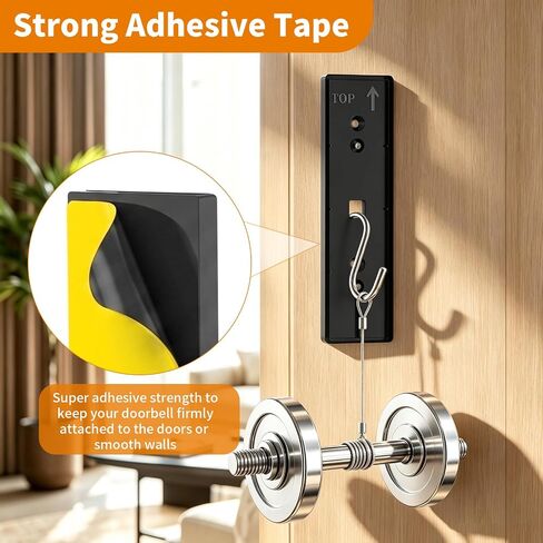 No Drill Doorbell Mount for Ring/Battery Doorbell/Plus/Pro(2026 Model) | Strong Adhesive Mounting Backplate, Sturdy ABS Plastic, Easy Install Accessories Kit, Doorbell Holder for Apartment Door in Saudi Arabia