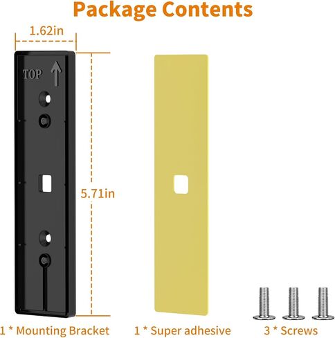 No Drill Doorbell Mount for Ring/Battery Doorbell/Plus/Pro(2026 Model) | Strong Adhesive Mounting Backplate, Sturdy ABS Plastic, Easy Install Accessories Kit, Doorbell Holder for Apartment Door in Saudi Arabia