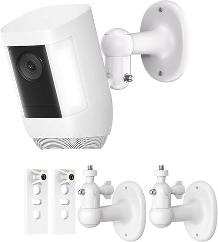 Ring Camera Mount, 360° Adjustable Wall Mount Bracket Compatible with Ring Spotlight Cam Plus/Pro Battery & Stick Up Cam/Pro Battery, Indoor Outdoor Security Camera Holder, Black in Kuwait