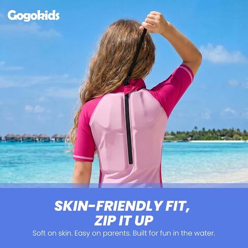 Gogokids Kids Floatation Swimsuit, Toddler One Piece Swimsuits with Armbands, UV 50+ Sun Protection Swimwear for 2-7 Years (26-57lbs) Boys & Girls in Saudi Arabia