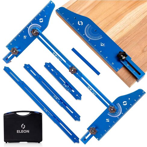 ELEON Staircision™ Stair Tread Template Tool (XL - 63") - Aluminum Alloy Jig for Accurately Measuring Angle, Length, & Depth - Compatible with All Types of Layout Projects, Comes with Sturdy Case in Saudi Arabia