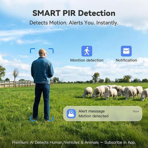 Outdoor 4G LTE Solar Security Camera, Dual Lens, 2304×1296,Full-Color | 7500mAh Battery+Solar Panel, 360° PTZ,Motion Alert,IP65, SIM Included,YIIOT App Data Plan Required in Kuwait
