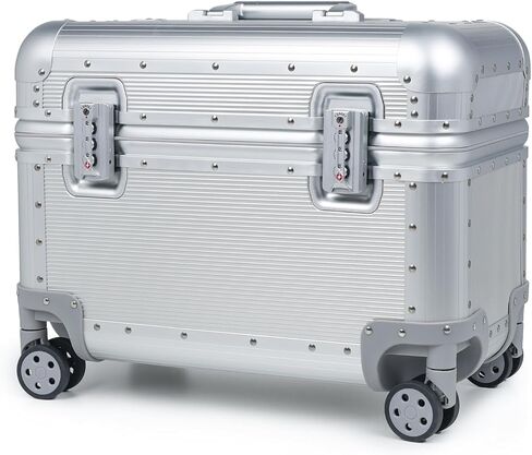 Full Aluminum Carry-On Luggage, Pilot Case | Dual TSA Locks, Removable Double Spinner Wheels, 3-Stage Telescopic Handle, Hard Shell Zipperless Suitcase in Kuwait