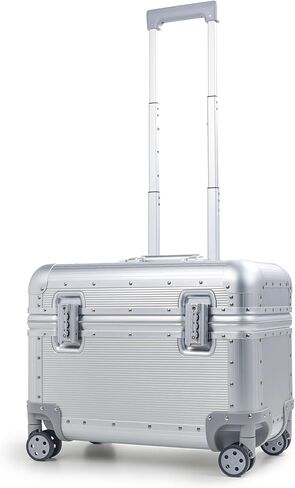 Full Aluminum Carry-On Luggage, Pilot Case | Dual TSA Locks, Removable Double Spinner Wheels, 3-Stage Telescopic Handle, Hard Shell Zipperless Suitcase in Kuwait