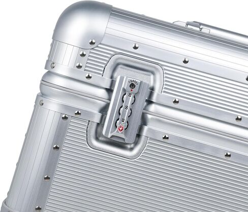 Full Aluminum Carry-On Luggage, Pilot Case | Dual TSA Locks, Removable Double Spinner Wheels, 3-Stage Telescopic Handle, Hard Shell Zipperless Suitcase in Kuwait