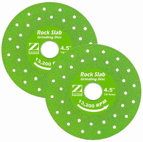 ZORUNNA 4Pcs 4.5" Diamond Blade for Grinder, Tile Cutting Disc, Tile Cutter | Dry/Wet Use, Ultra Thin, Smooth Clean Cutting for Porcelain, Glass, Ceramic, Marble, Stone, Multi-Pore Efficient Cooling in Saudi Arabia